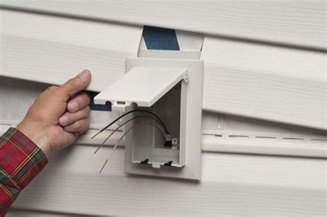 door electrical box for vinyl siding insert|siding box mounting kits.